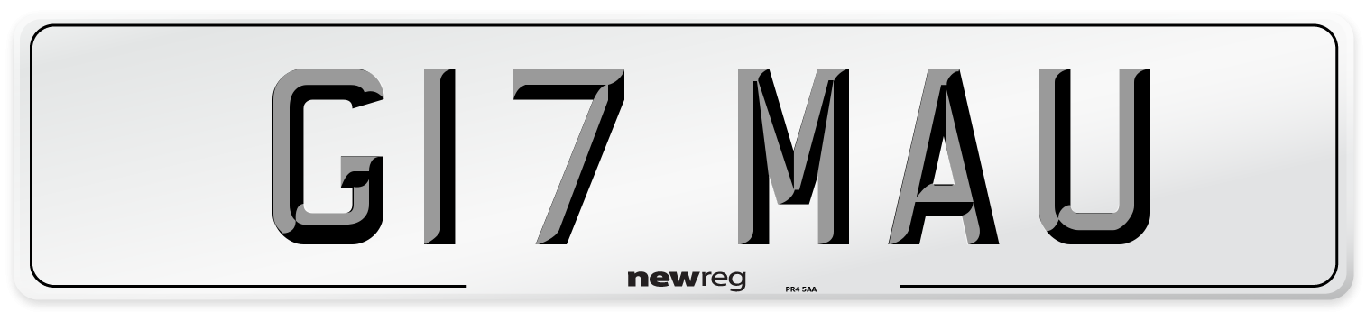 G17 MAU Number Plate from New Reg